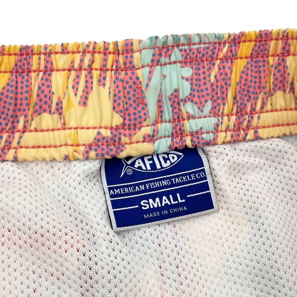 AFTCO Swimwear Swim Trunks Stretch Shorts Bathing Suit Tropical Mens S - Picture 3 of 4